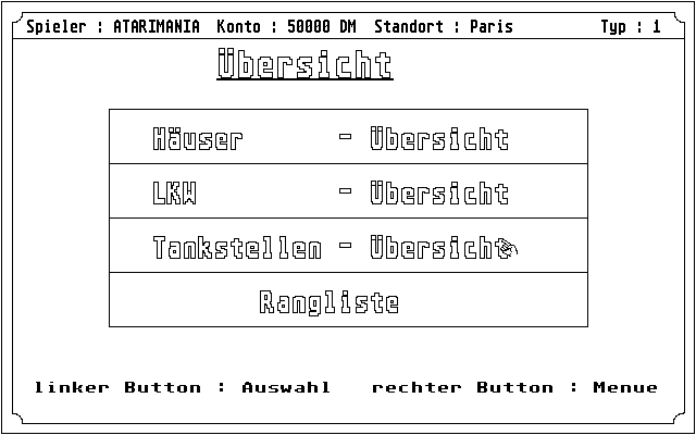 Trucker atari screenshot